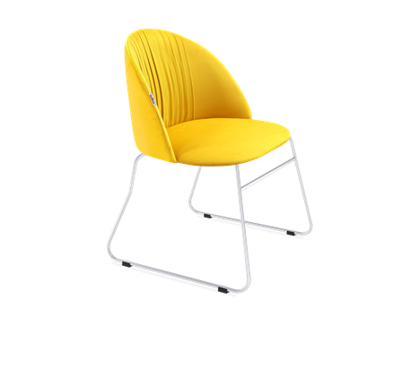 Обеденный стул SHT-ST35-1 / SHT-S167 (имперский жёлтый/хром лак) в Новосибирске - изображение