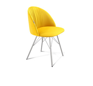 Обеденный стул SHT-ST35-1 / SHT-S37 (имперский жёлтый/хром лак) в Новосибирске