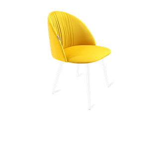 Обеденный стул SHT-ST35-1 / SHT-S95-1 (имперский жёлтый/белый муар) в Новосибирске