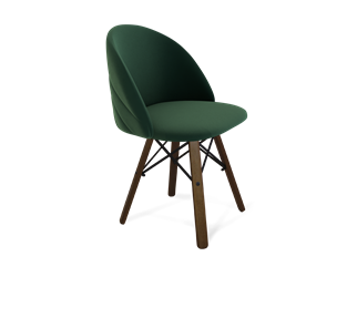 Обеденный стул SHT-ST35-2 / SHT-S70 (лиственно-зеленый/темный орех/черный муар) в Новосибирске