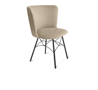 Обеденный стул SHT-ST36 / SHT-S107 (ванильный крем/черный муар) в Новосибирске
