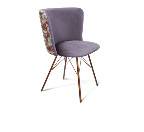 Обеденный стул SHT-ST36-4 / SHT-S37 (сумеречная орхидея/медный металлик) в Новосибирске - изображение