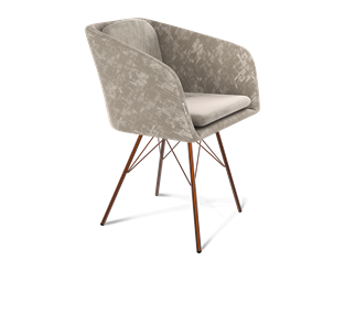 Обеденный стул SHT-ST43-1 / SHT-S37 (карамельный латте/медный металлик) в Новосибирске