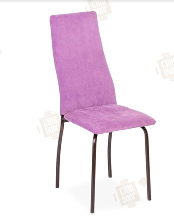 Кухонный стул Волна, каркас металл коричневый, инфинити фиолетовый в Новосибирске - изображение