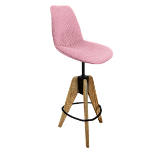 Полубарный стул SHT-ST29-С22 / SHT-S92 (розовый зефир/браш.коричневый/черный муар) в Новосибирске