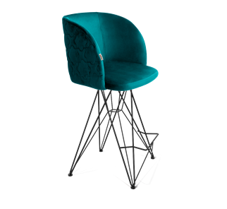 Полубарный стул SHT-ST33-1 / SHT-S66-1 (альпийский бирюзовый/черный муар) в Новосибирске - предосмотр