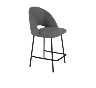 Полубарный стул SHT-ST34 / SHT-S29P-1 (платиново-серый/черный муар) в Новосибирске