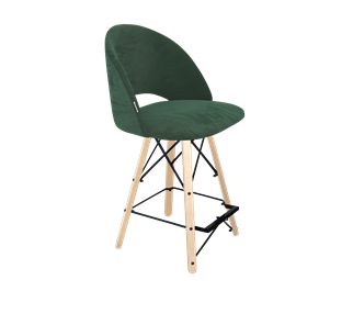 Полубарный стул SHT-ST34 / SHT-S80-1 (лиственно-зеленый/прозрачный лак/черный) в Новосибирске