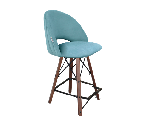 Полубарный стул SHT-ST34-1 / SHT-S80-1 (голубая пастель/темный орех/черный) в Новосибирске - изображение