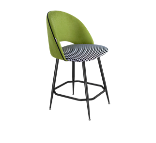 Полубарный стул SHT-ST34-3 / SHT-S148-1 (оливковый/гусиная лапка/черный муар) в Новосибирске
