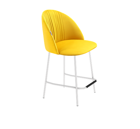 Полубарный стул SHT-ST35-1 / SHT-S29P-1 (имперский жёлтый/белый муар) в Новосибирске - изображение
