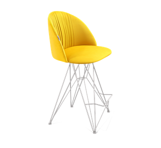 Полубарный стул SHT-ST35-1 / SHT-S66-1 (имперский жёлтый/хром лак) в Новосибирске