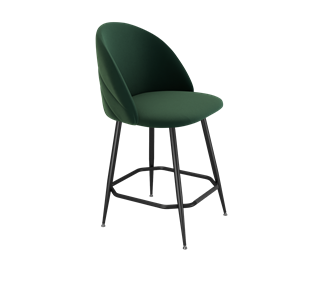 Полубарный стул SHT-ST35-2 / SHT-S148-1 (лиственно-зеленый/черный муар) в Новосибирске