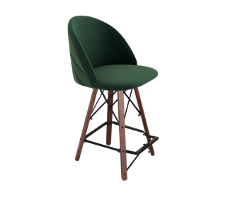 Полубарный стул SHT-ST35-2 / SHT-S80-1 (лиственно-зеленый/темный орех/черный) в Новосибирске