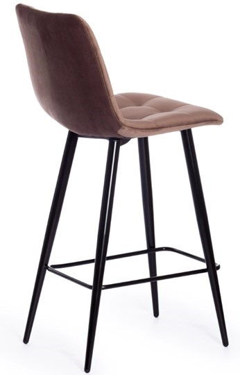 Кухонный полубарный стул CHILLY (mod. 7095пб) 55х44х94 коричневый barkhat 12/черный арт.15456 в Новосибирске - изображение 2