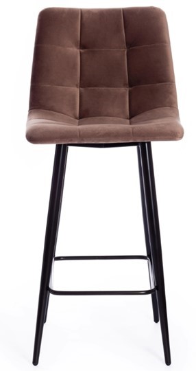 Кухонный полубарный стул CHILLY (mod. 7095пб) 55х44х94 коричневый barkhat 12/черный арт.15456 в Новосибирске - изображение 3