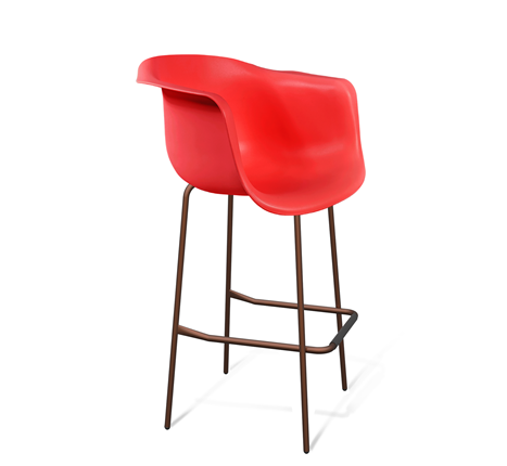 Барный стул SHT-ST31/S29 (красный/медный металлик) в Новосибирске - изображение