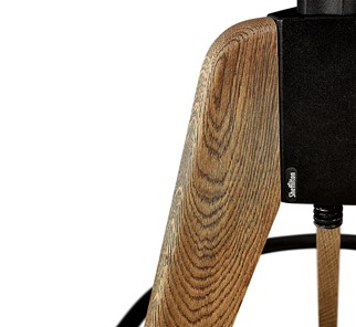 Барный стул SHT-ST15-1/S92 (прозрачный лак/брашированный коричневый/черный муар) в Новосибирске - предосмотр 6