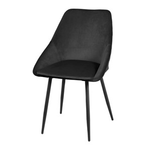Дизайнерский стул Мартин СРП-063 эмаль черная Веллюто черный в Новосибирске - предосмотр