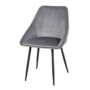 Дизайнерский стул Мартин СРП-063 эмаль черная Веллюто серый в Новосибирске - предосмотр