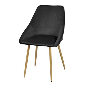 Дизайнерский стул Мартин СРП-063 эмаль голд Веллюто черный в Новосибирске