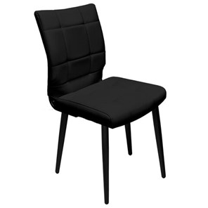Обеденный стул BRABIX "Novita CF-060", экокожа черная, каркас металлический усиленный черный, 532781 в Новосибирске