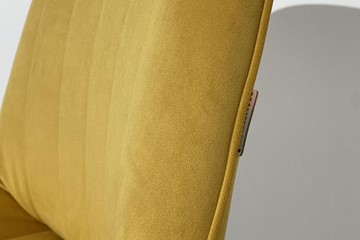 Обеденный стул Лари, желтый (велюр)/черный в Новосибирске - предосмотр 3