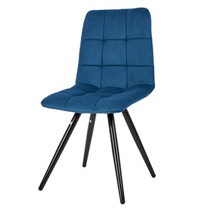 Обеденный стул POLINI Home Berlin SM, синий-черный в Новосибирске - предосмотр