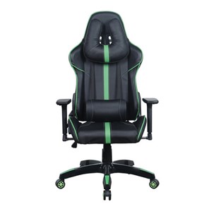 Офисное кресло Brabix GT Carbon GM-120 (две подушки, экокожа, черное/зеленое) 531929 в Новосибирске