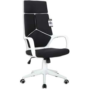 Офисное кресло Brabix Premium Prime EX-515 (пластик белый, ткань, черное) в Новосибирске - предосмотр
