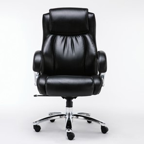 Офисное кресло Brabix Premium Status HD-003 (рециклированная кожа, хром, черное) в Новосибирске - предосмотр