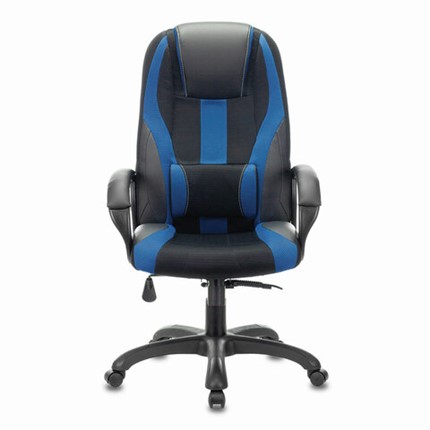 Компьютерное кресло Brabix Premium Rapid GM-102 (экокожа/ткань, черное/синее) 532106 в Новосибирске - изображение