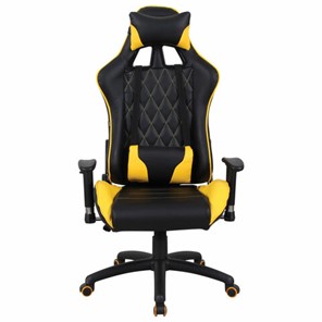 Офисное кресло Brabix GT Master GM-110 (две подушки, экокожа, черное/желтое) в Новосибирске
