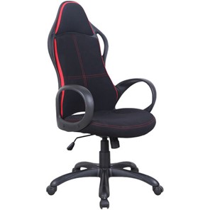 Кресло офисное Brabix Premium Force EX-516 (ткань, черное/вставки красные) 531571 в Новосибирске - предосмотр