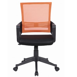 Кресло Brabix Balance MG-320 (с подлокотниками, комбинированное черное/оранжевое) 531832 в Новосибирске
