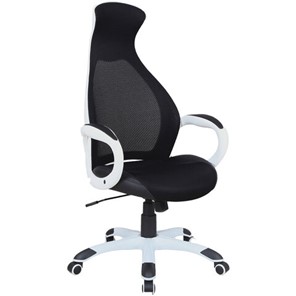 Офисное кресло Brabix Premium Genesis EX-517 (пластик белый, ткань/экокожа/сетка черная) в Новосибирске