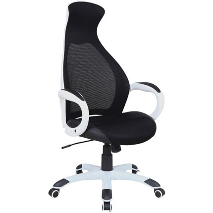 Офисное кресло Brabix Premium Genesis EX-517 (пластик белый, ткань/экокожа/сетка черная) 531573 в Новосибирске - изображение