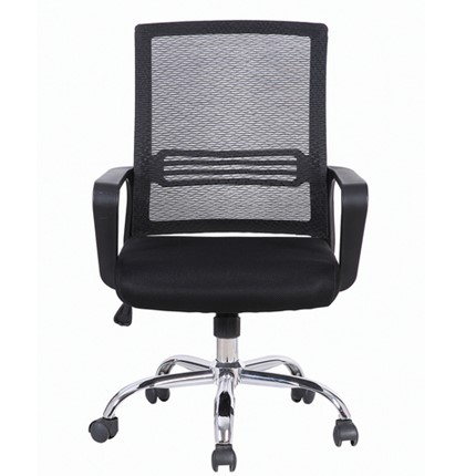 Кресло офисное Brabix Daily MG-317 (с подлокотниками, хром, черное) 531833 в Новосибирске - изображение