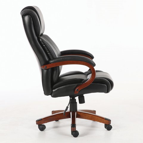Офисное кресло Brabix Premium Magnum EX-701 (дерево, рециклированная кожа, черное) 531827 в Новосибирске - изображение 1