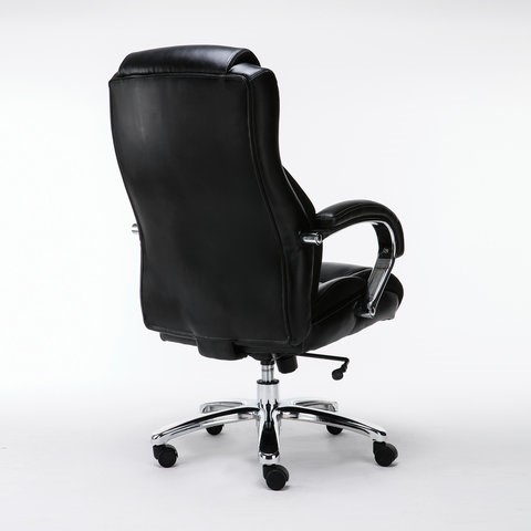 Офисное кресло Brabix Premium Status HD-003 (рециклированная кожа, хром, черное) в Новосибирске - изображение 2