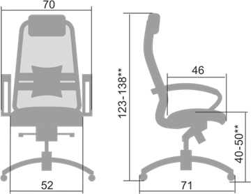 Офисное кресло Samurai S-1.04, серый в Новосибирске - предосмотр 1