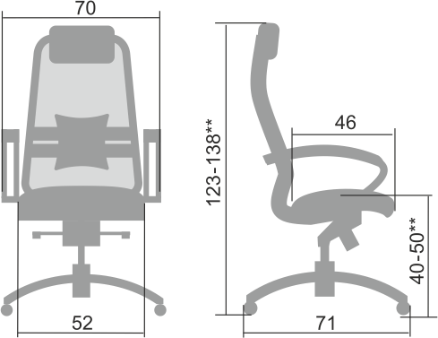 Офисное кресло Samurai S-1.04, серый в Новосибирске - изображение 1