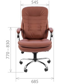 Офисное кресло CHAIRMAN 795 экокожа, цвет коричневый в Новосибирске - предосмотр 1