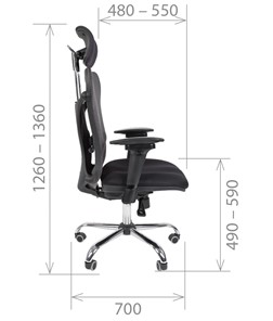 Офисное кресло CHAIRMAN 769, ткань TW 12, цвет черный в Новосибирске - предосмотр 2