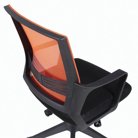 Кресло Brabix Balance MG-320 (с подлокотниками, комбинированное черное/оранжевое) в Новосибирске - изображение 6