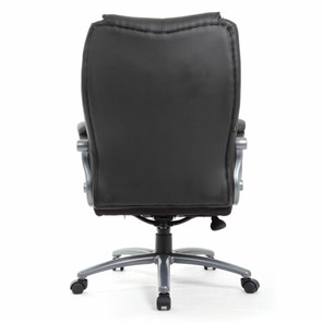 Офисное кресло Brabix Premium Strong HD-009 (экокожа черная, ткань серая) в Новосибирске - предосмотр 3