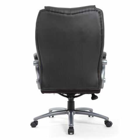 Офисное кресло Brabix Premium Strong HD-009 (экокожа черная, ткань серая) в Новосибирске - изображение 3