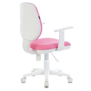 Кресло офисное Brabix Fancy MG-201W (с подлокотниками, пластик белый, розовое) 532409 в Новосибирске - предосмотр 2