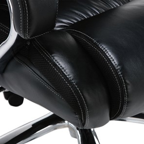 Офисное кресло Brabix Premium Status HD-003 (рециклированная кожа, хром, черное) в Новосибирске - предосмотр 9