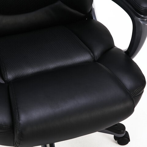 Кресло Brabix Premium Favorite EX-577 (пружинный блок, рециклированная кожа, черное) 531934 в Новосибирске - изображение 7